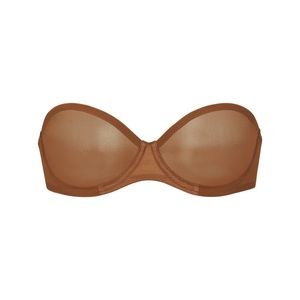 SKIMS ULTRA FINE MESH STRAPLESS BRA in Bronze NEW